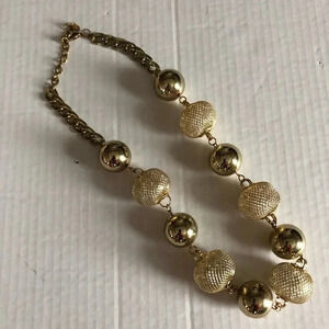 Vtg Mesh with  Crystals Stunning Necklace